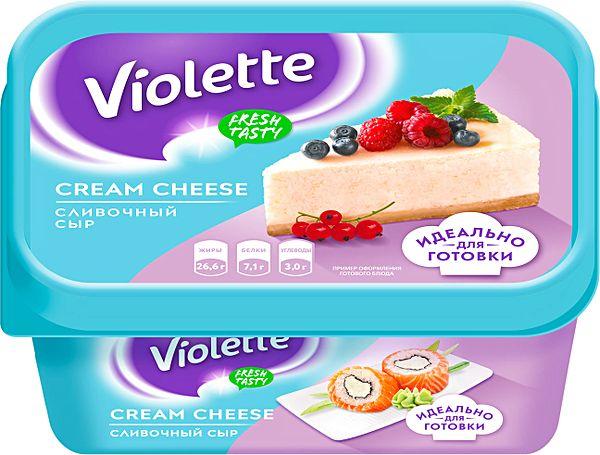 Сыр творожный Violette Cream cheese Сливочный 60% 400г