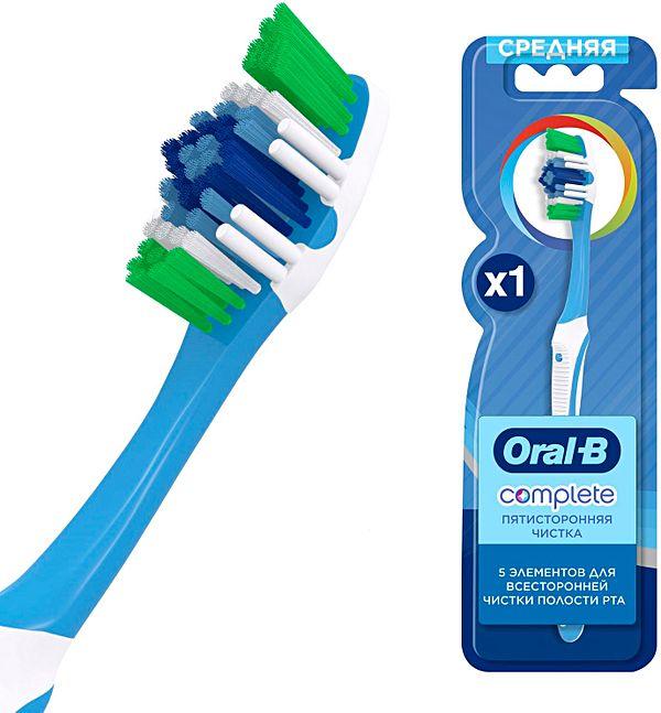 Зубная щетка Oral-B Комплекс пятисторонняя чистка средней жесткости в ассортименте