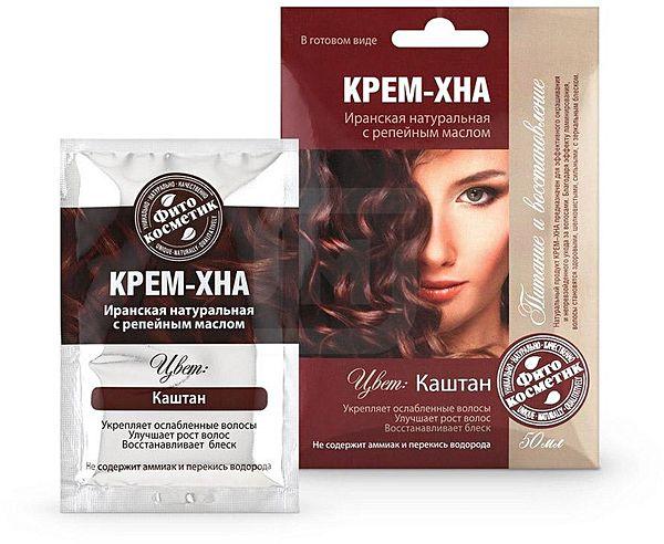 Краска для волос Fito Крем-хна Каштан 50мл