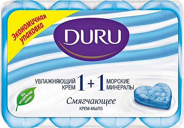 DURU Soft Sensations Туал мыло Крем+Морск минер 1+1 4х80г