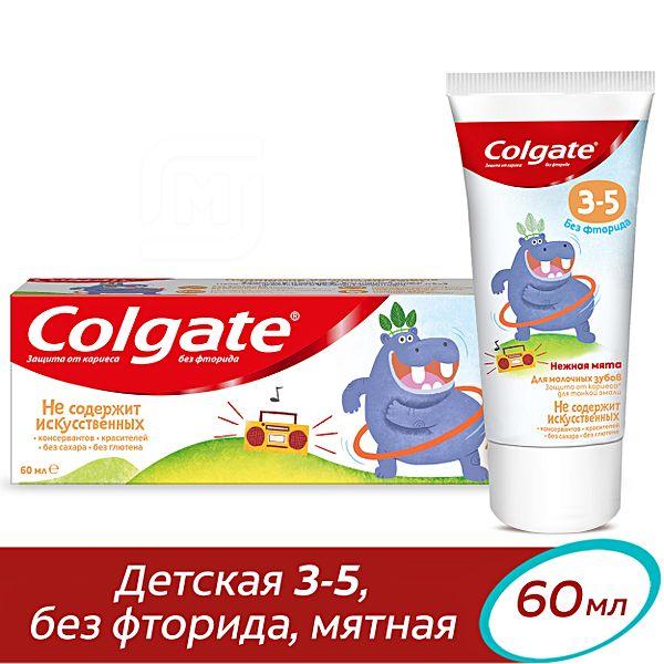 Зубная паста Colgate 3-5 Нежная мята детская без фторида 60мл
