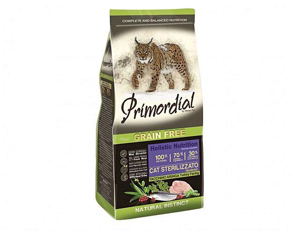 Корм Primordial Cat Sterilizzatto для стерилизованных кошек, с индейкой и сельдью (2 кг)