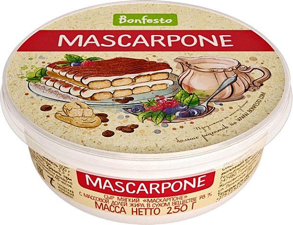 BONFESTO Сыр Маскарпоне мягкий 78% 250г