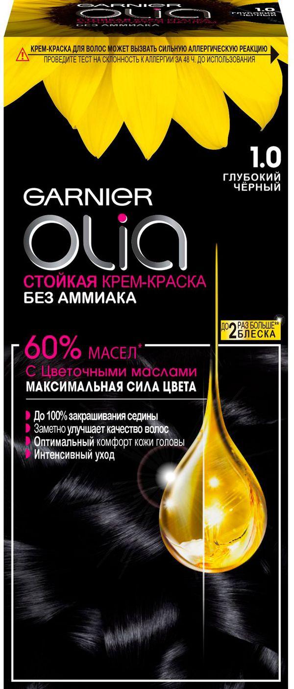 GARNIER Olia Краска для волос 1.0 Глубокий черный 160мл