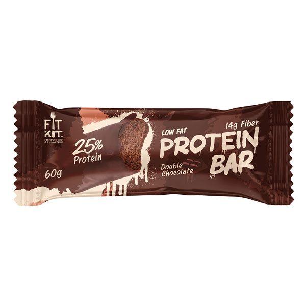 Протеиновый батончик Двойной шоколад FitKit, 60 г