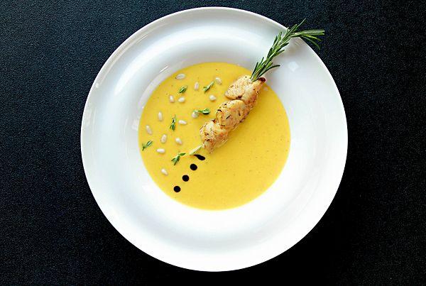 Крем-суп из тыквы с индейкой