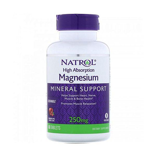 Магний Natrol, 60 жев.таблеток*250 мг