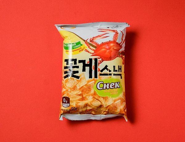 Воздушные чипсы со вкусом краба, Корея