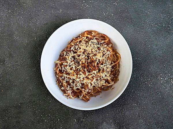 Спагетти четыре томата с тофу
