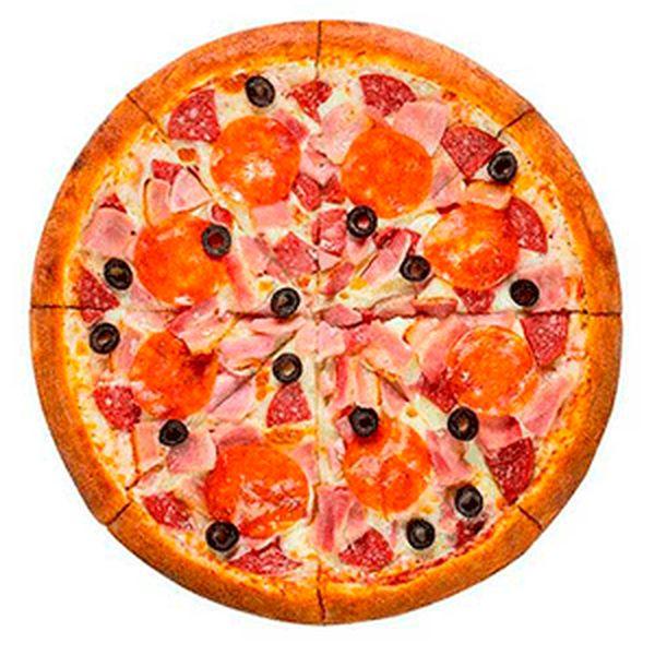 Пицца Мясной пир тонкое тесто средняя (30см)