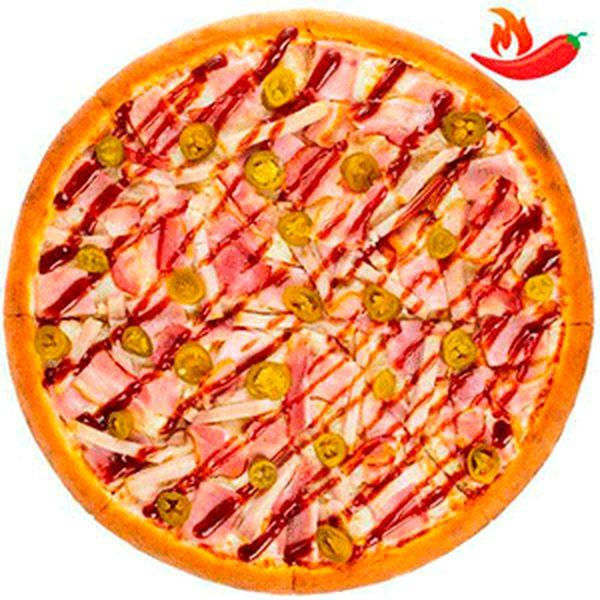 Пицца Барбекю с халапеньо тонкое тесто большая (40см)