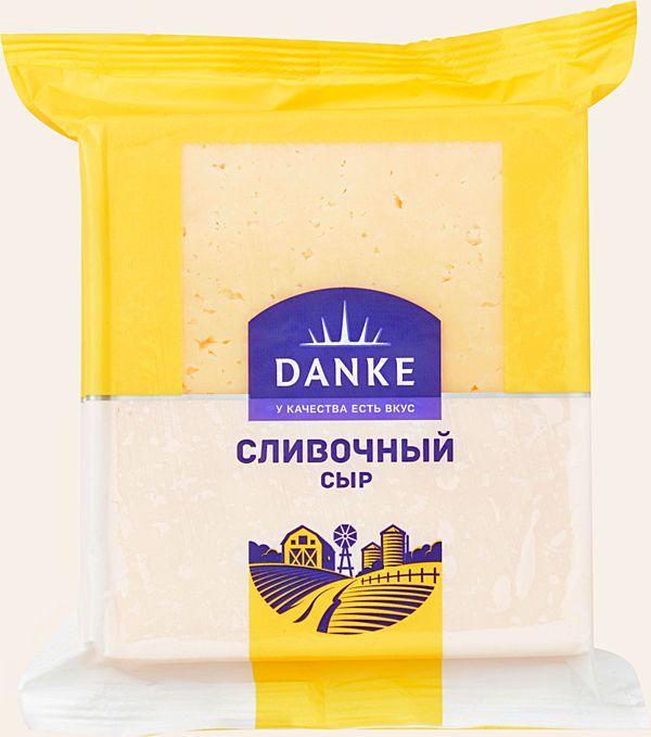 Сыр Danke cливочный полутвердый 45% 400г