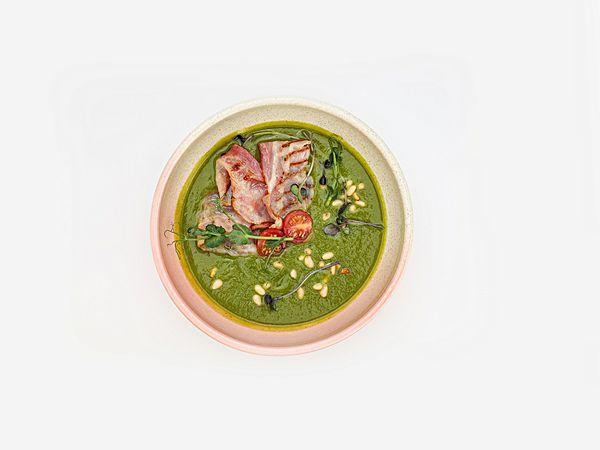 Крем-суп брокколи и панчеттой