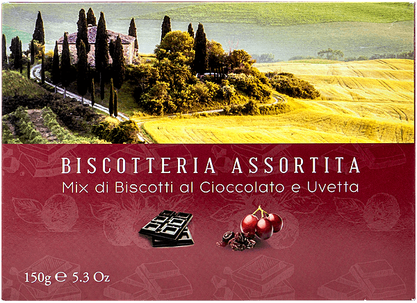 Печенье Бискоттифичио Белли с шоколадом и изюмом Бискоттифичио кор, 150 г