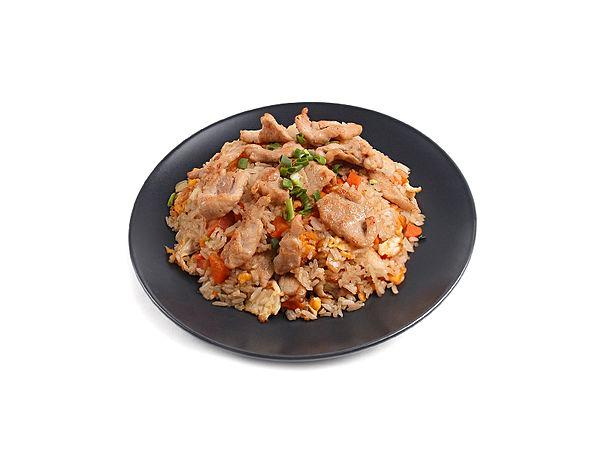 Жареный рис с свининой