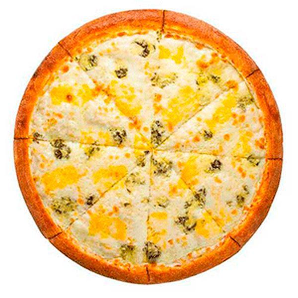 Пицца Четыре сыра тонкое тесто средняя (30см)