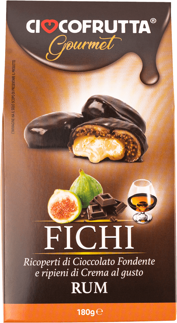 Конфеты в темном шоколаде Чокофрутта инжир с ромовым кремом Саги м/у, 180 г