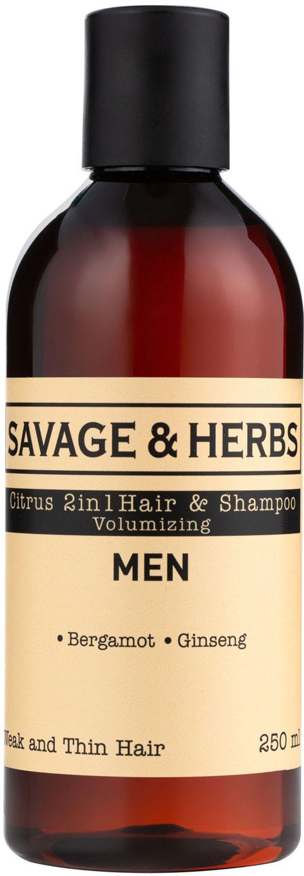 Шампунь и гель для душа Savage and Herbs мужской цитрус 250мл