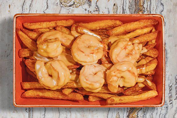 Картофель с креветками