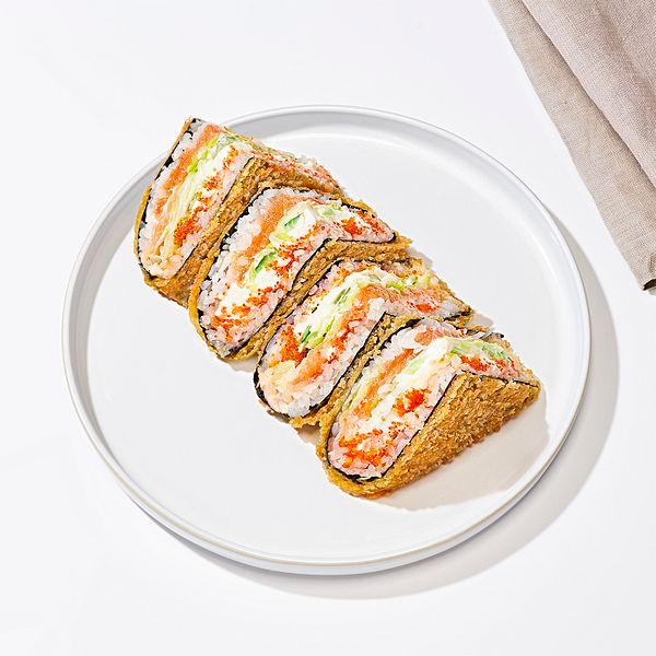 Рисовый сэндвич с лососем