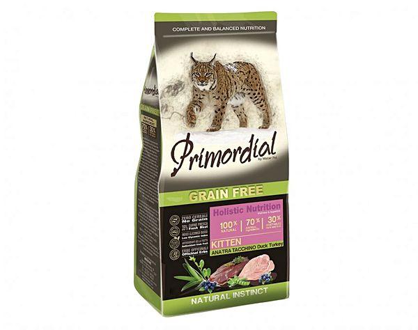 Корм Primordial Kitten для котят, с уткой и индейкой (2 кг)