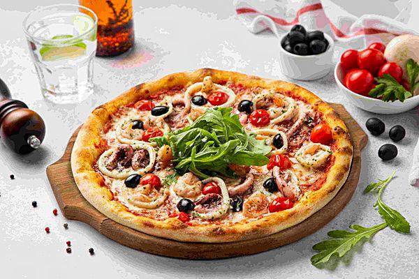 Пицца Фрутти ди Маре с моцареллой 28 см