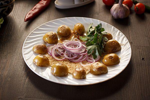 Картофель в прослойках из курдюка