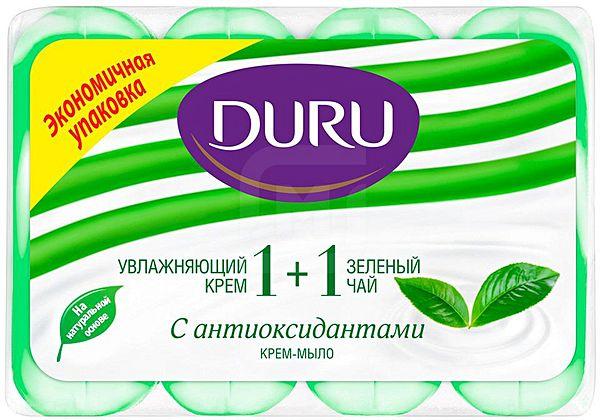 Мыло Duru Soft Sens крем и зеленый чай 4*90г