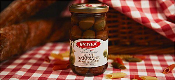 Оливки Baresane  IPOSEA целые с косточкой