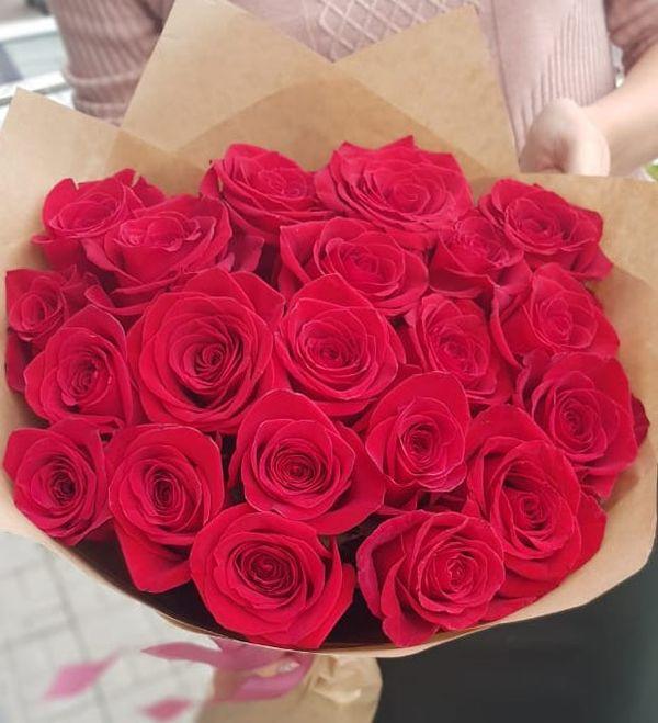 25 красных роз Премиум